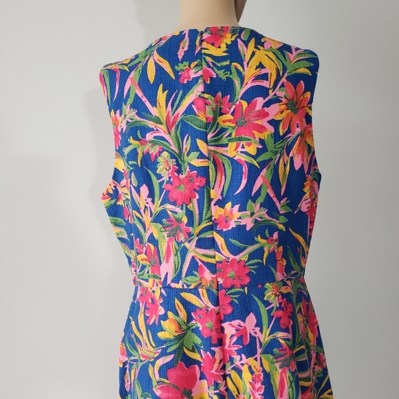 J.Crew factory floral short sleeveless dress size 12 - Picture 4 of 10
